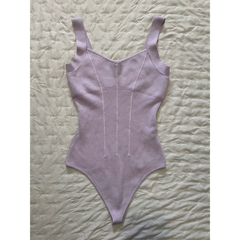 A&F Purple Sweater Knit Bodysuit - L - EUC!